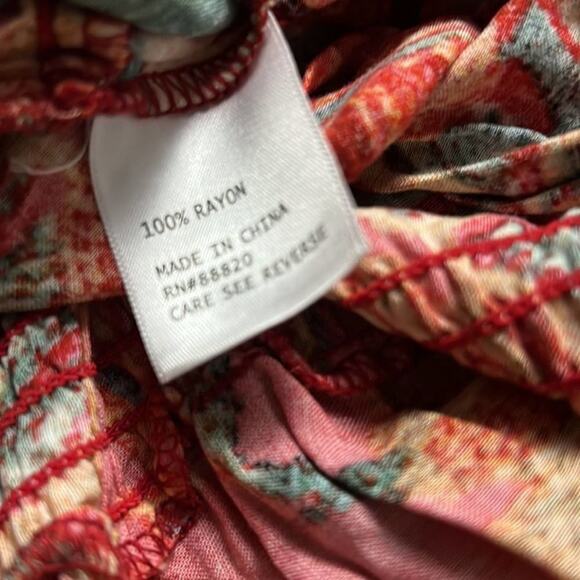 RACHEL ZOE TROPICAL‎ SUMMER VACATION BLOUSE SIZE 1X - Picture 4 of 5